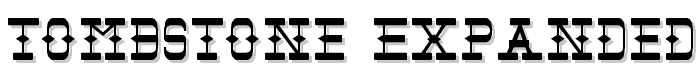 Tombstone Expanded font